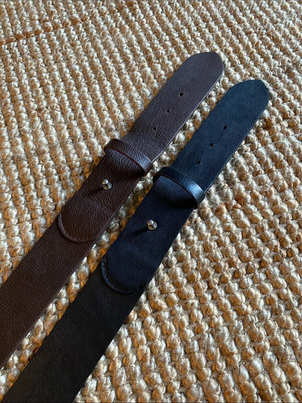 J. Jill Leather Triple-Ring Belt in Black and Brown. **Genuine Leather**